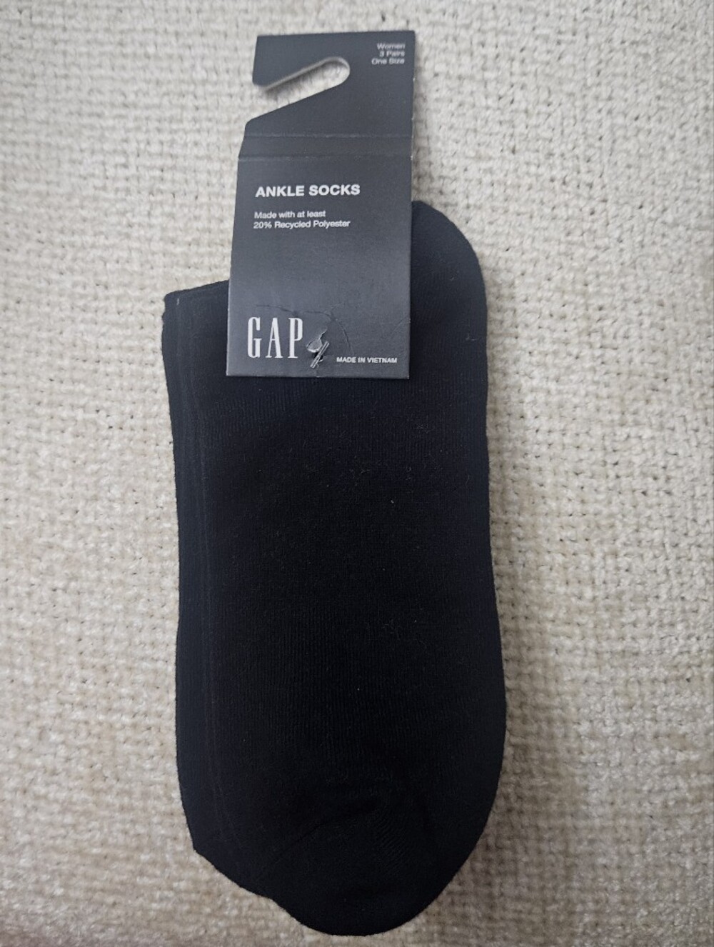 GAP Black Ankle Athletic Socks - Low-Cut Pair. ***3 Pairs